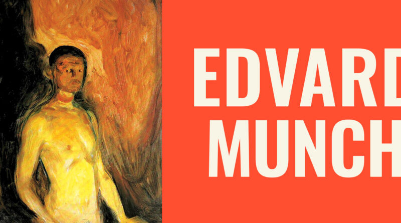 Pintura autorretrato de Edvard Munch