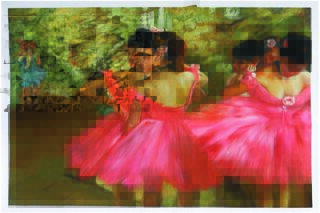 Pintura Bailarinas en rosa de Edgar Degas